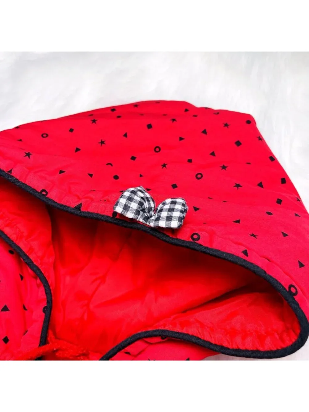 Vintage 90s Teddy Bear Heart + Bow Hooded Bubble Puffer Jacket Coat 18m / 24m